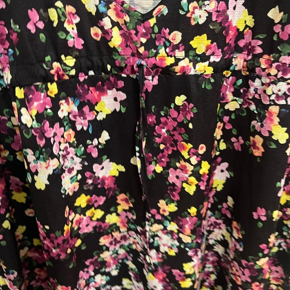 Lands' End Floral swim cover up Dress in Black and Pink NWT size XL women’s - Picture 8 of 8